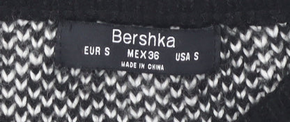 Bershka Women's Black Pullover Crew Neck Jumper, S