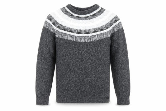 Hollister Men's Grey XS Pullover Jumper, Geometric Pattern