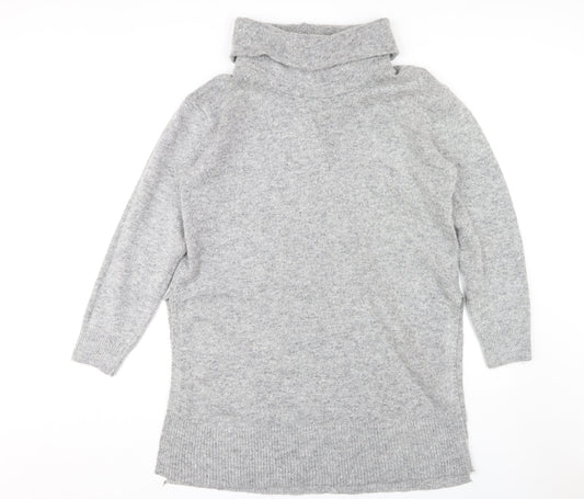 Wallis Women's Grey Cowl Neck Pullover Jumper M