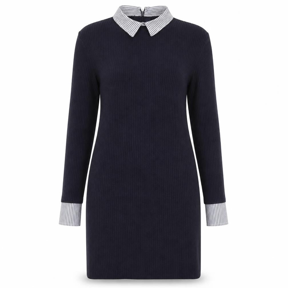 French Connection Women's Black Cotton Shift Dress