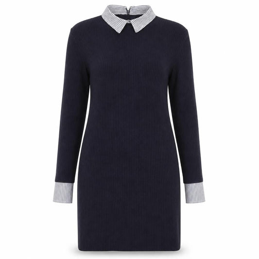 French Connection Women's Black Cotton Shift Dress