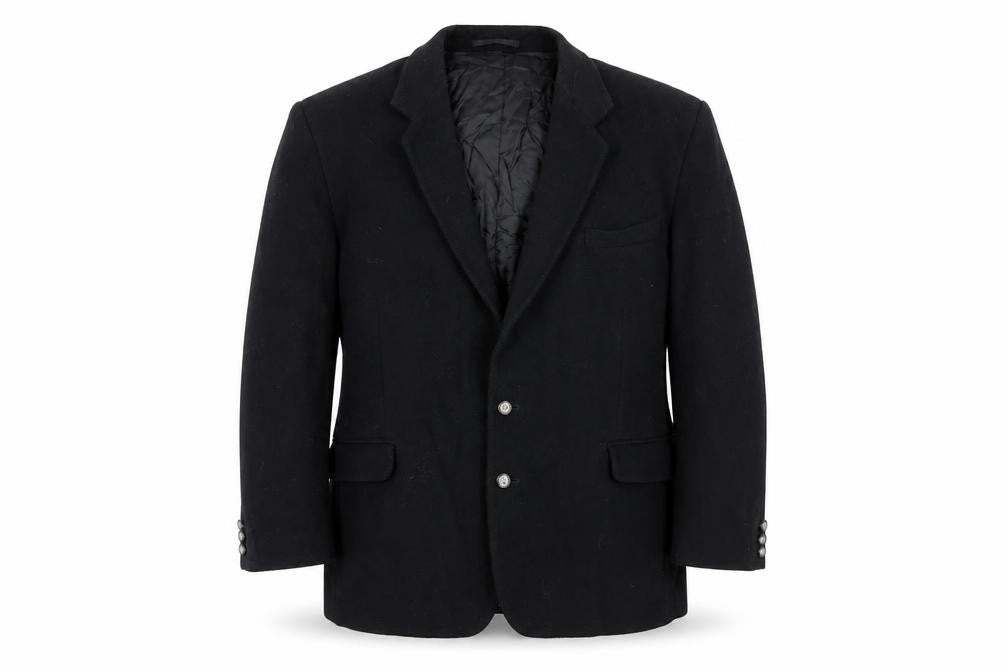 Classic Men's Black Wool Blazer 42R Jacket