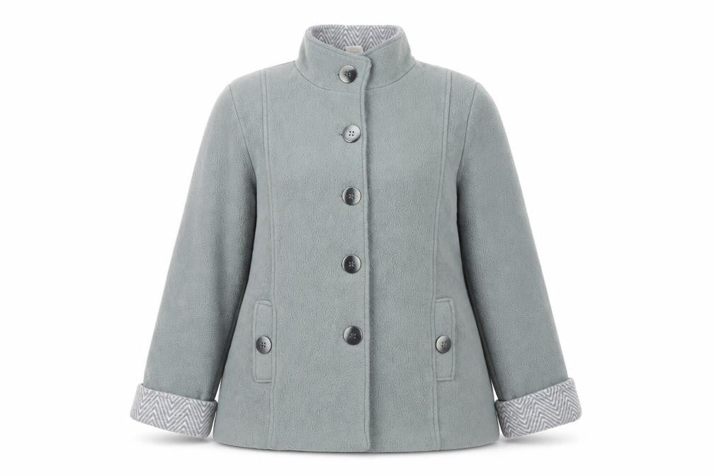 Anne de Lancay Women's Grey Fleece Jacket L
