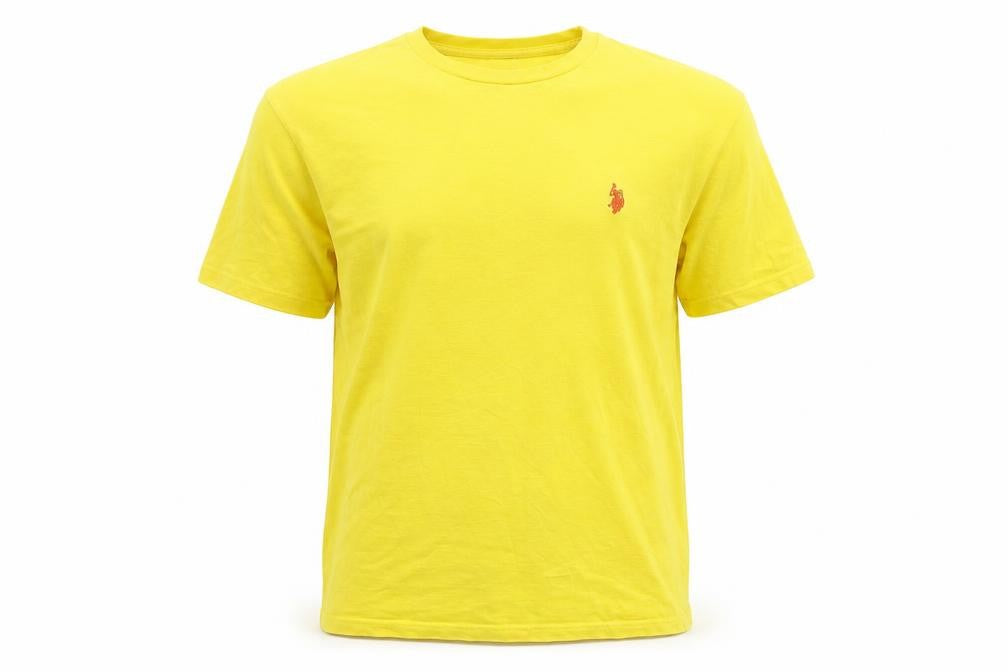 U.S. Polo Assn. Men's Yellow Cotton T-Shirt, Size M