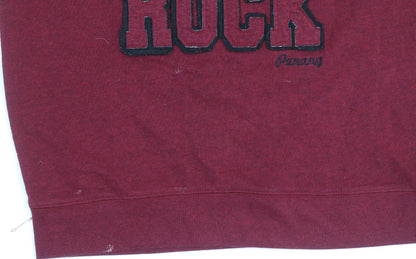 Hard Womens Rock Cafe Red Graphic Sweatshirt L