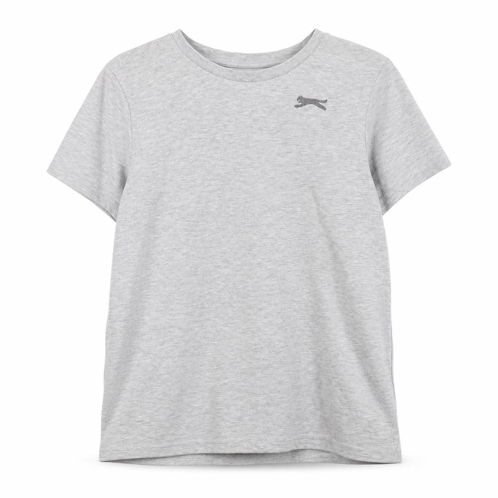 Slazenger Boys Grey T-Shirt, 11-12 Years, Casual, Short Sleeve