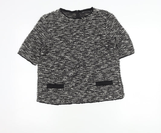Zara Woman Black Knit Top - Size 12, Casual Style