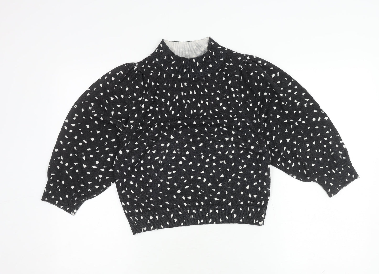 Dancing Leopard Women's Black Tunic Blouse Size 10