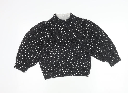 Dancing Leopard Women's Black Tunic Blouse Size 10