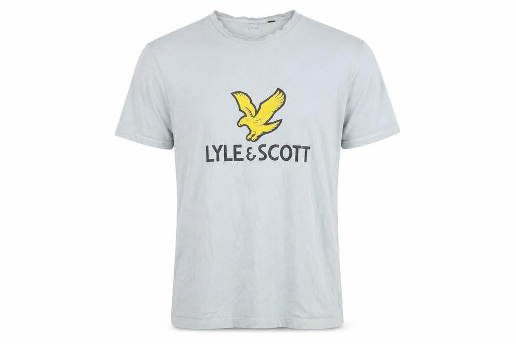 Lyle & Scott White Logo Men's M Cotton T-Shirt
