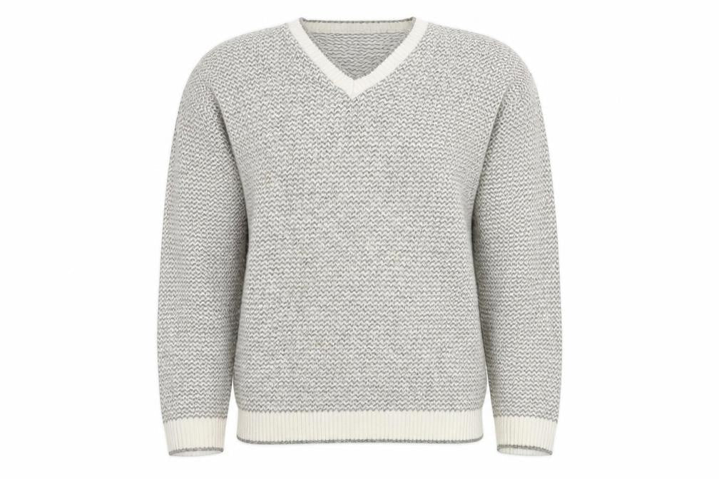 Liberty Sweaters Men's Grey V-Neck Pullover Jumper L