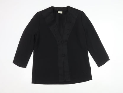 Sommermann Women's Black Long Sleeve Button Top