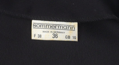 Sommermann Women's Black Long Sleeve Button Top
