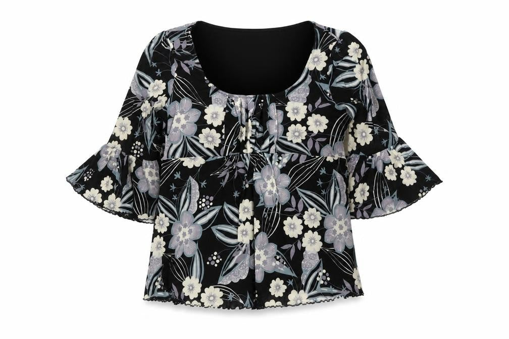 Marks & Spencer Women's Black Floral Blouse Size 14