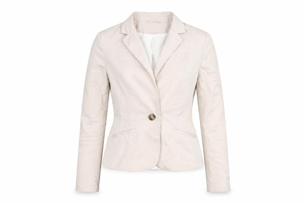 H&M Women's Beige Blazer, Size 10, Single-Breasted