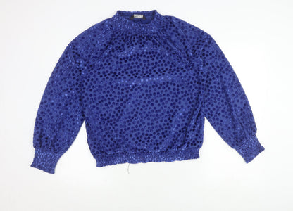 Marks & Spencer Blue Polka Dot Women's Top Size 14