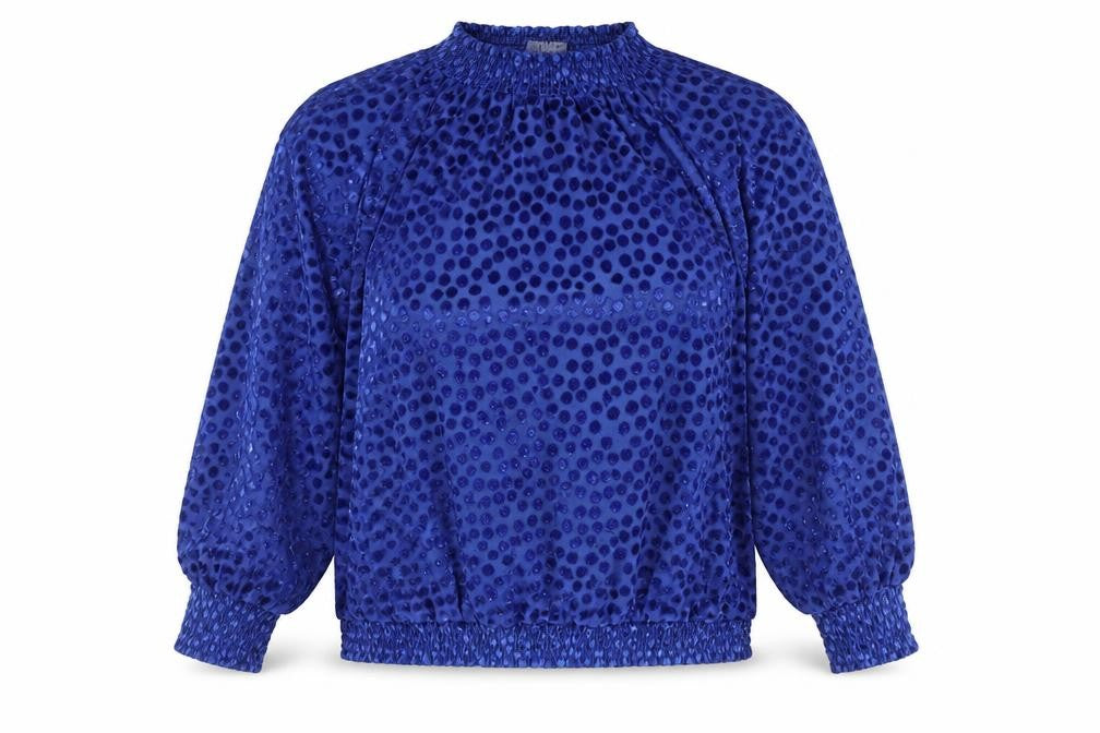 Marks & Spencer Blue Polka Dot Women's Top Size 14