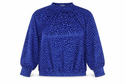 Marks & Spencer Blue Polka Dot Women's Top Size 14