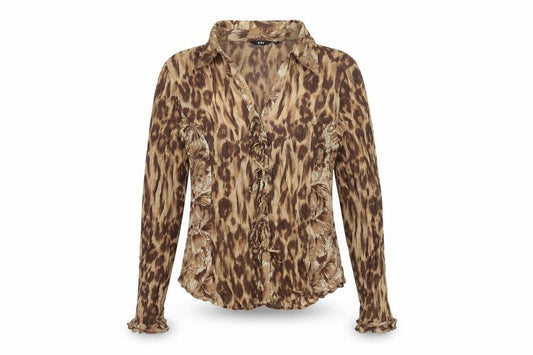 Marks and Spencer Women's Brown Animal Print Blouse