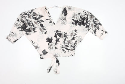 River Island Women's Floral Cropped Blouse