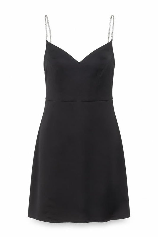 New Look Women's Black Short V-Neck Dress Size 8