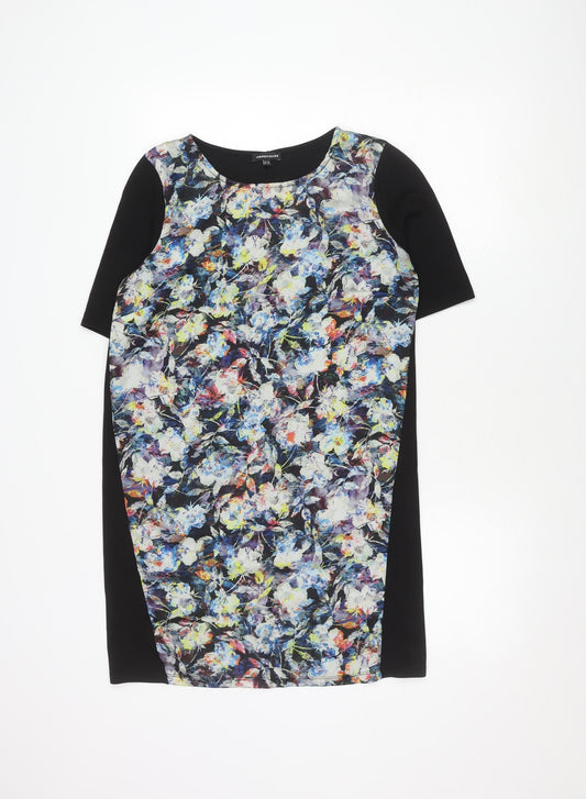 Warehouse Women’s Black Floral Sheath Dress Size 10
