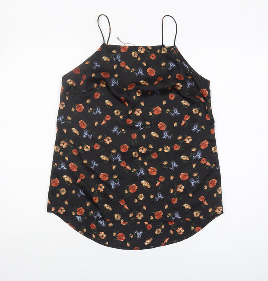 Oasis Women's Black Floral Size 12 Camisole Tank