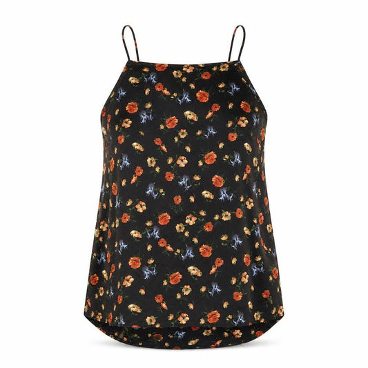 Oasis Women's Black Floral Size 12 Camisole Tank