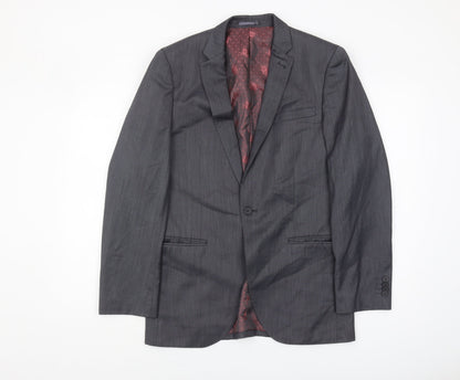 Additional front view of 1860 Men's Grey Blazer, 38 Regular, Business Classic