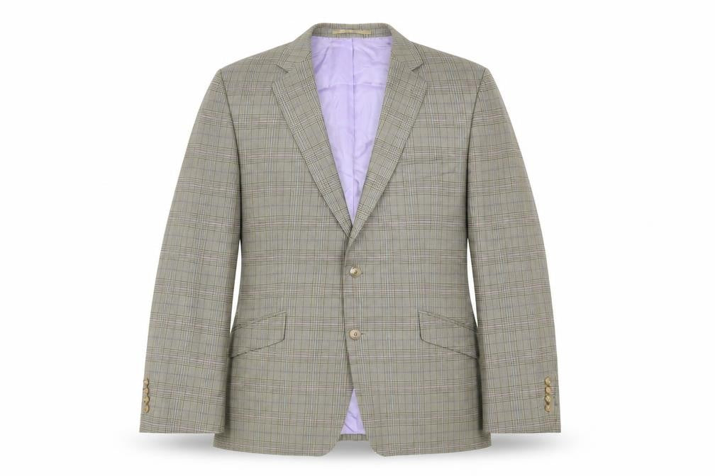 Magee Men's Multicoloured Check Blazer 44R Regular