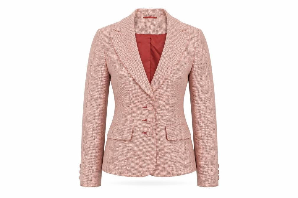 Wallis Women's Red Geometric Blazer - Size 8
