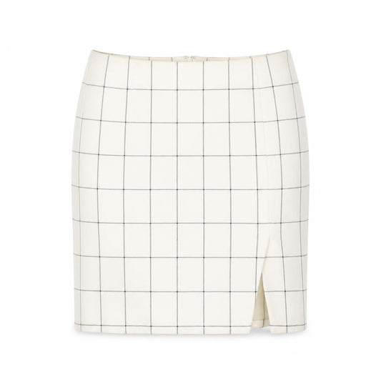 Banana Republic Women's Ivory Petite Check Pencil Skirt
