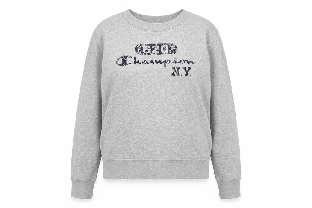Champion Grey Unisex Adults Medium Pullover Sweatshirt