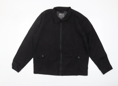 Additional front view of ASOS Black Men's Basic Jacket L Size, Cotton Shell