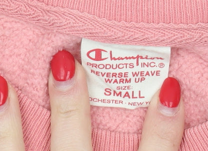 Champion Women's Pink Pullover Sweatshirt Small