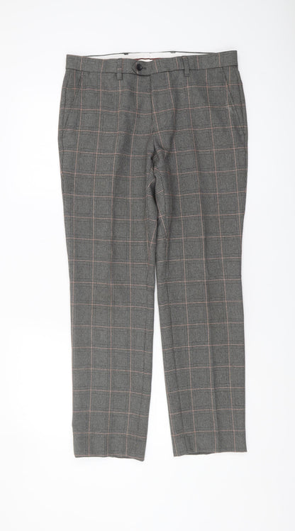 Additional front view of Next Grey Check Dress Pants -, size 32