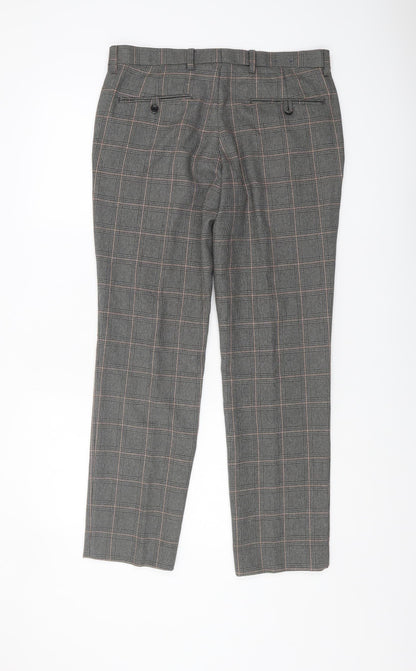 Back view of Next Grey Check Dress Pants -, size 32