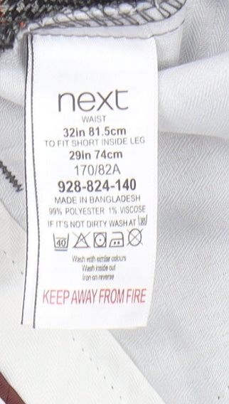 Close-up detail of Next Grey Check Dress Pants -, size 32