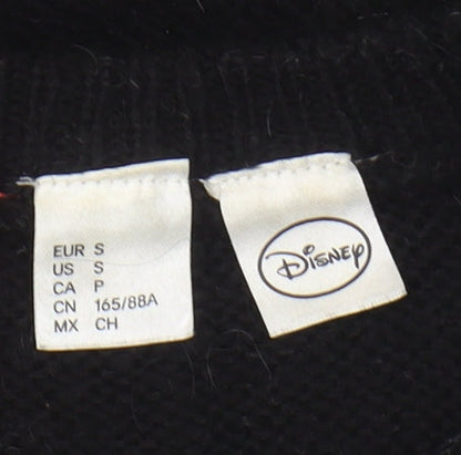 Preloved Disney Women's Black Pullover Mickey Mouse Jumper S - Label