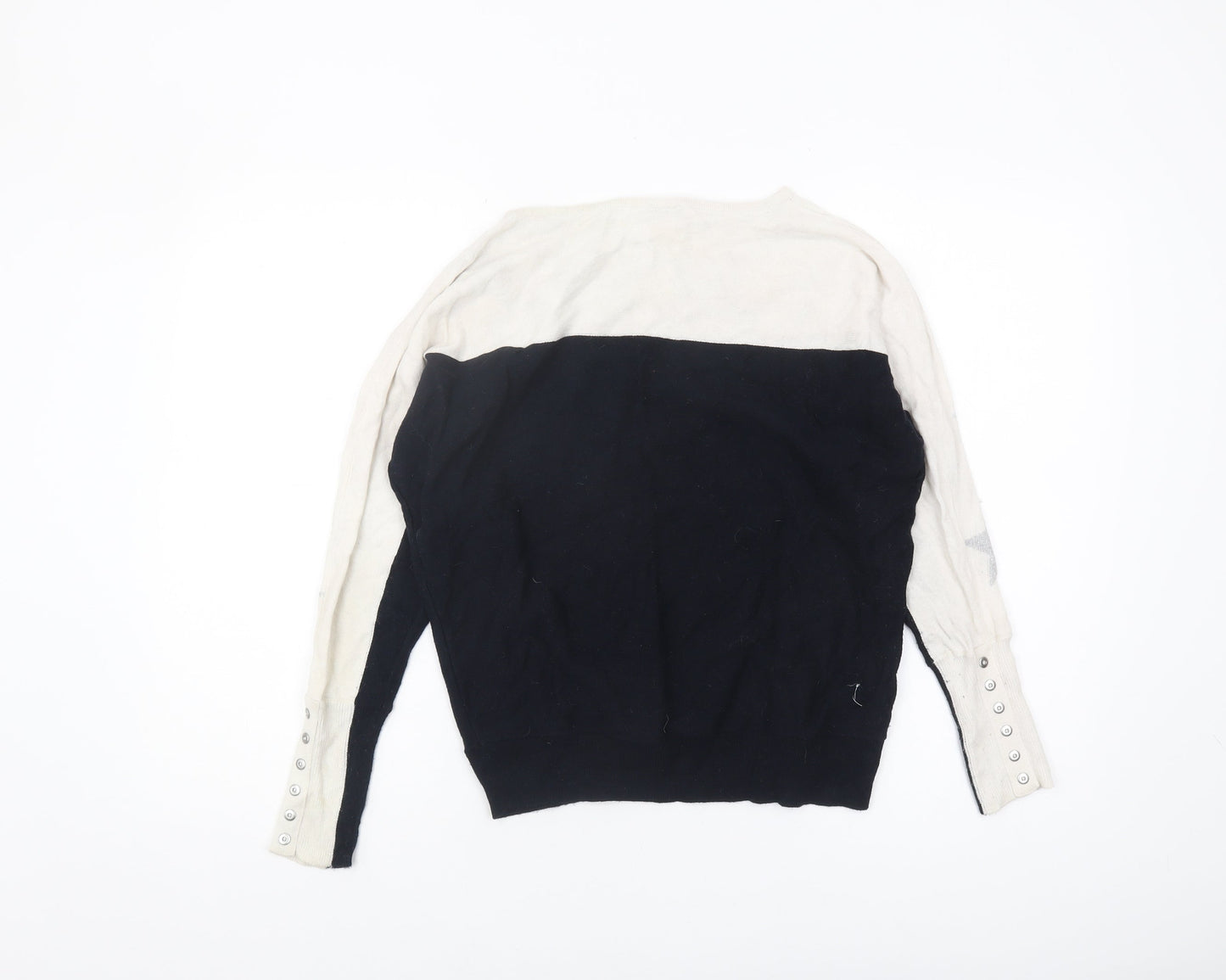 Mint Velvet Women's Black Ivory Star Jumper XS