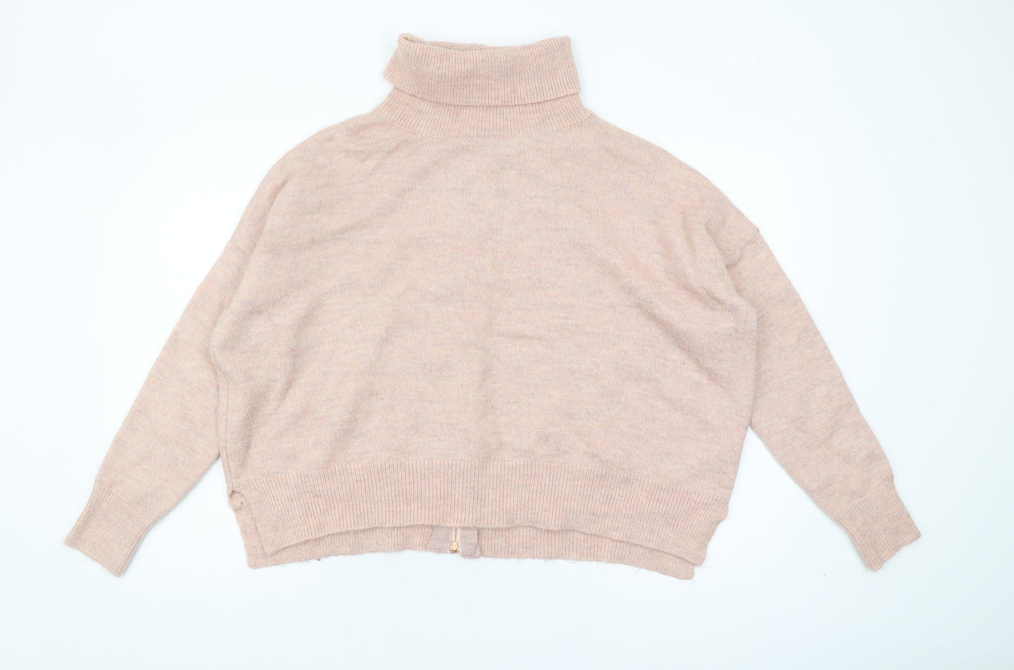 Topshop Women's Pink Roll Neck Pullover Jumper Size 8