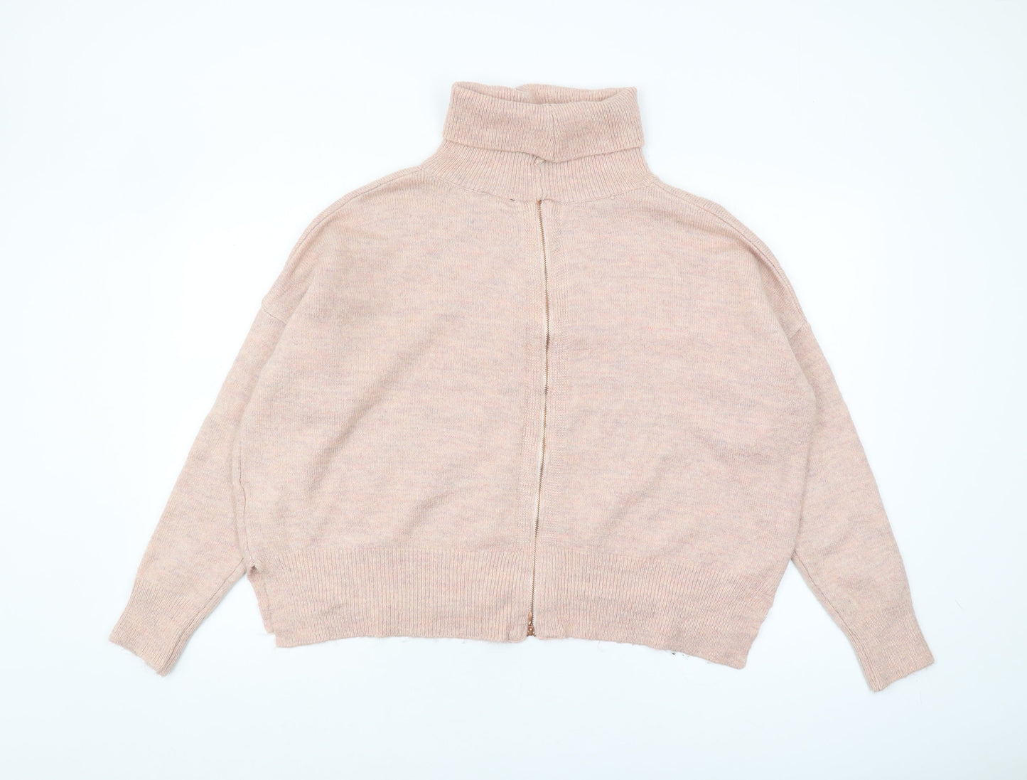 Topshop Women's Pink Roll Neck Pullover Jumper Size 8