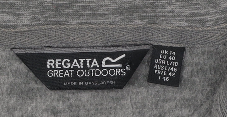 Regatta Women's Grey Full Zip Jacket Size 14