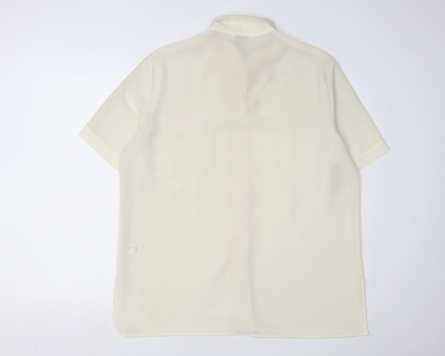 Berkertex Women Ivory Button-Up Shirt Size 18