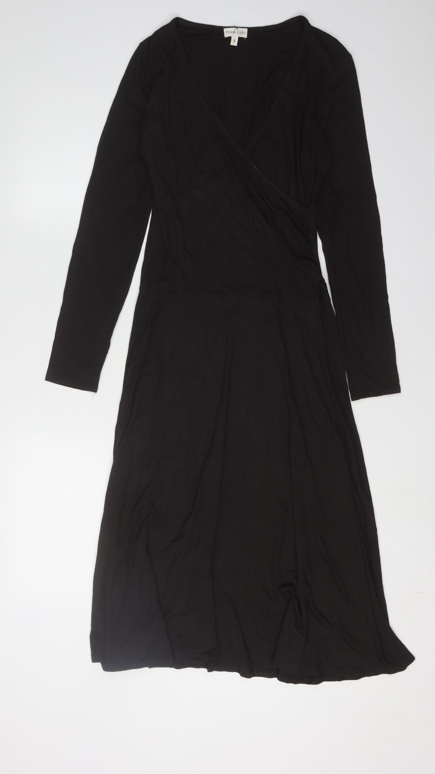 Phase Eight Women's Black Wrap Dress Size 8
