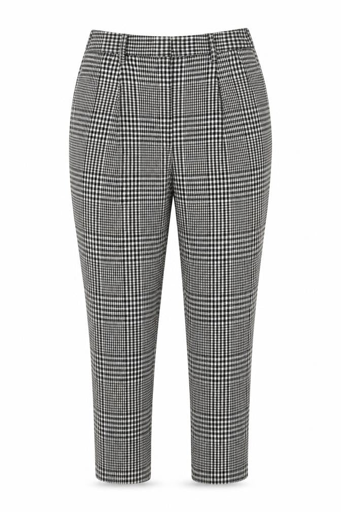 Next Women's Black Check Trousers Size 12