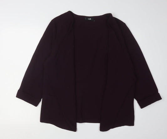 Wallis Women's Purple Basic Long Sleeve Blouse - L
