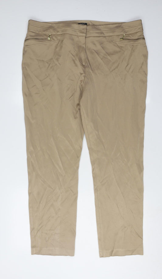 M&Co Women's Beige Trousers Size 20