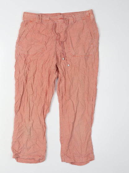 Additional front view of Principles Women's Pink Cargo Trousers, size 10