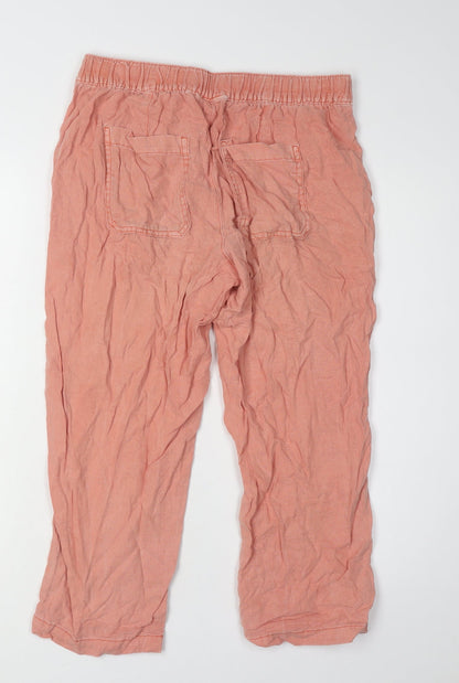Back view of Principles Women's Pink Cargo Trousers, size 10